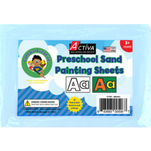 Preschool Sand Painting Sheets, Alphabet Theme, 5x7 in, 30 Sheets