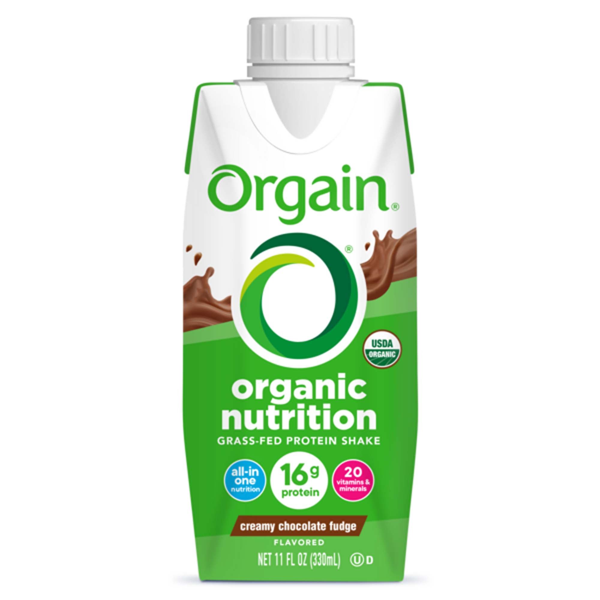 Nestle Healthcare Nutrition SHAKE, NUTRTN ORGANIC ORGAIN CREAMY CHOC FUDGE 330ML (12/CS)