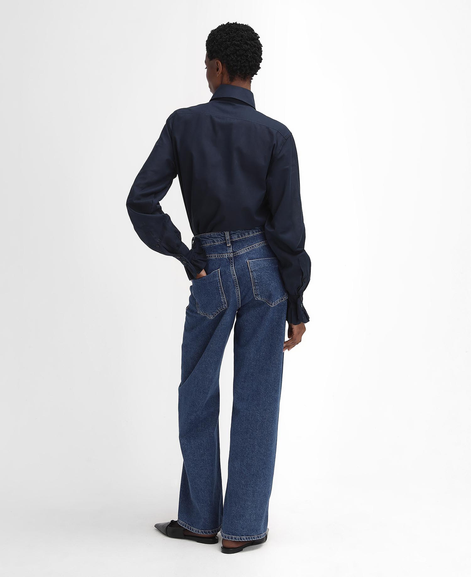 Barbour The Edit by Alexa Maximillian Ruffled Long-Sleeved Shirt image number 2