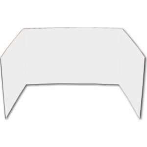 Corrugated Privacy Shield, 18" x 48", White, Pack of 24