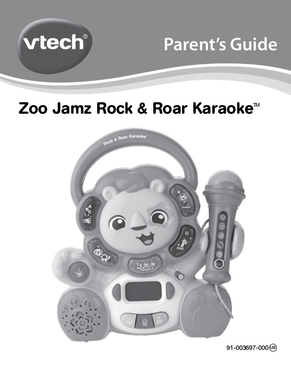VTech Zoo Jamz Rock and Roar Karaoke, Karaoke Toy Machine for Kids