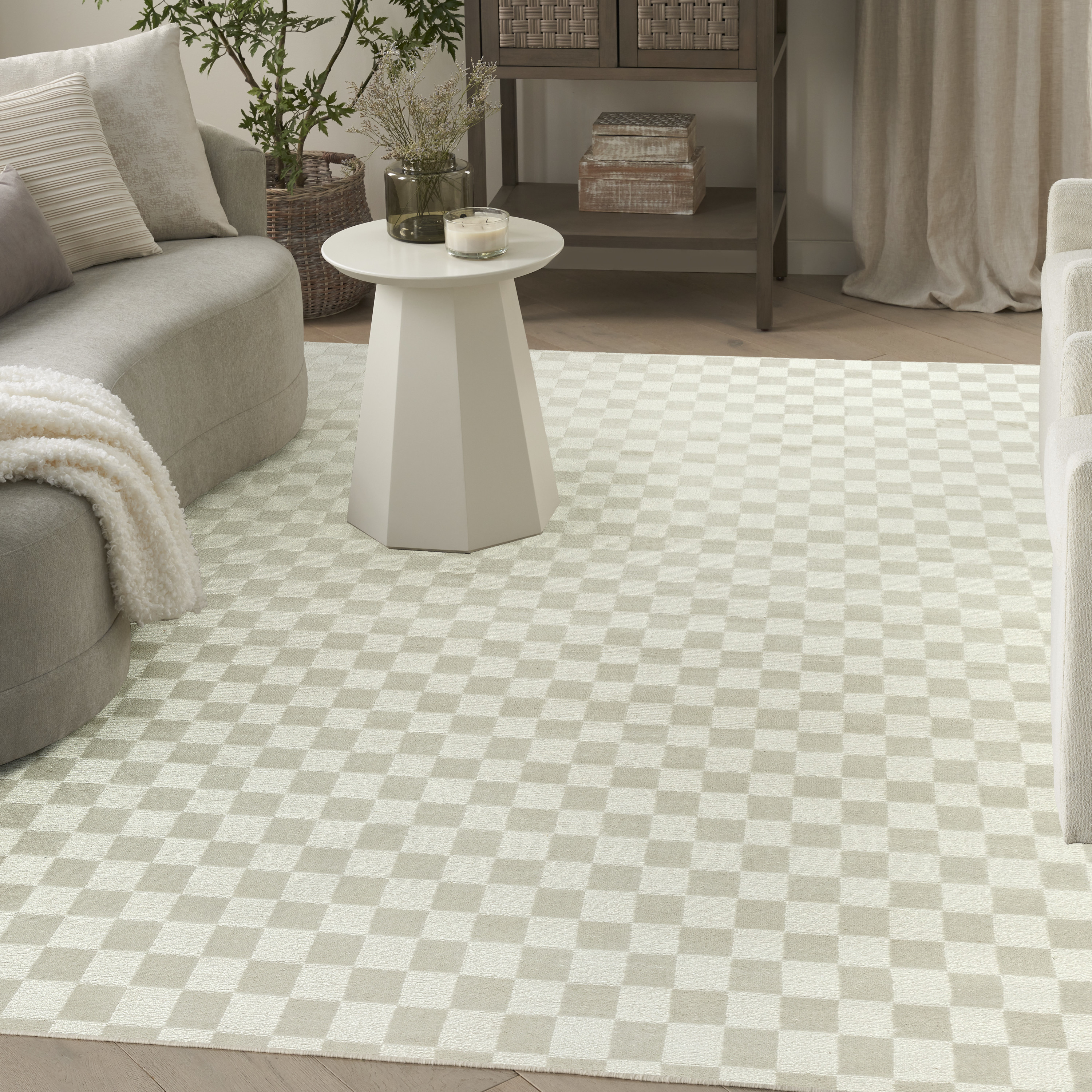 Nourison Serenity Home 9' x 12' Ivory Modern Indoor Rug