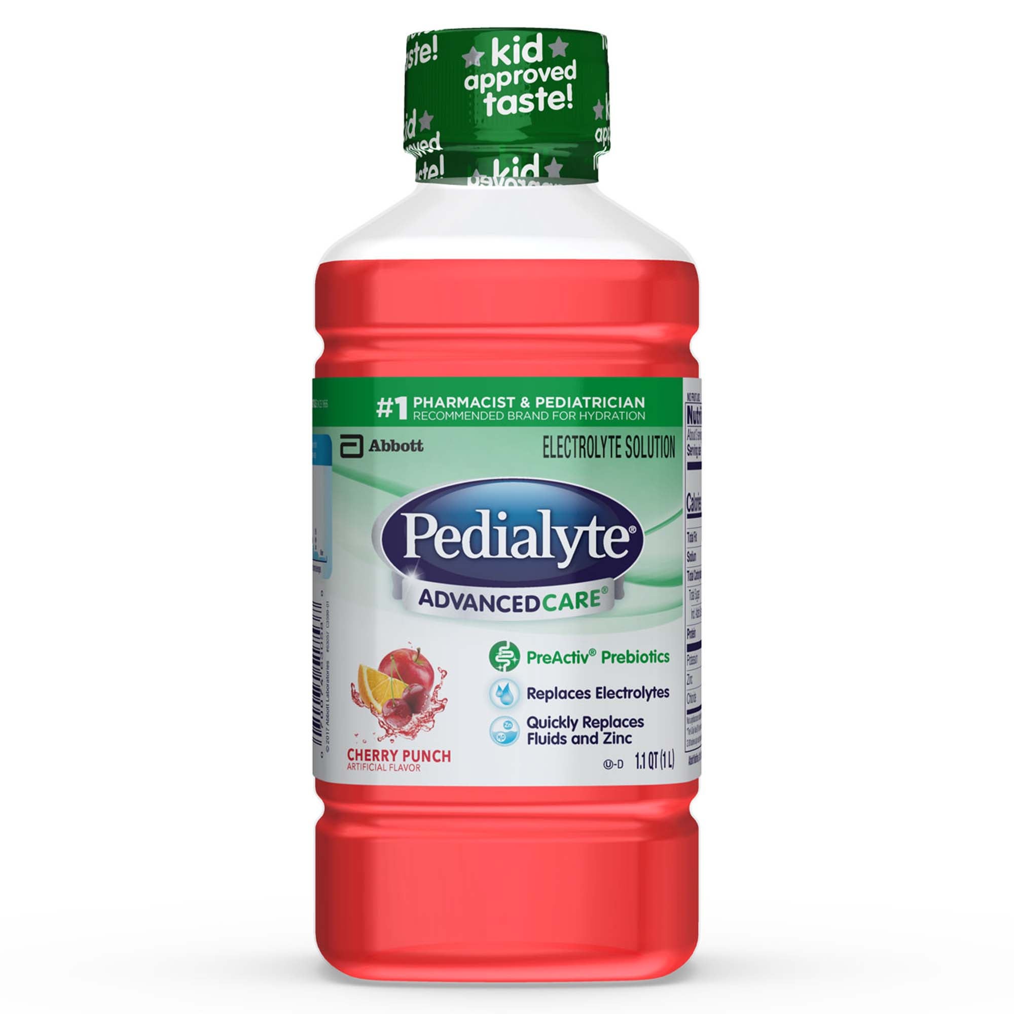 Pedialyte® AdvancedCare™ Cherry Punch Electrolyte Solution, 1 Liter Bottle