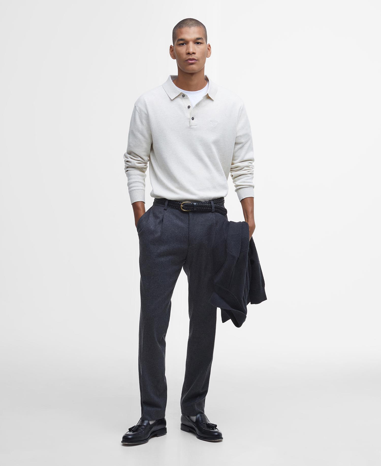 Bassington Knitted Polo Shirt image number 1