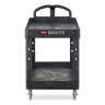 Rubbermaid Commercial, BRUTE® Heavy Duty, Ergo Handle, Lipped Shelf, Medium, Utility Cart, Black