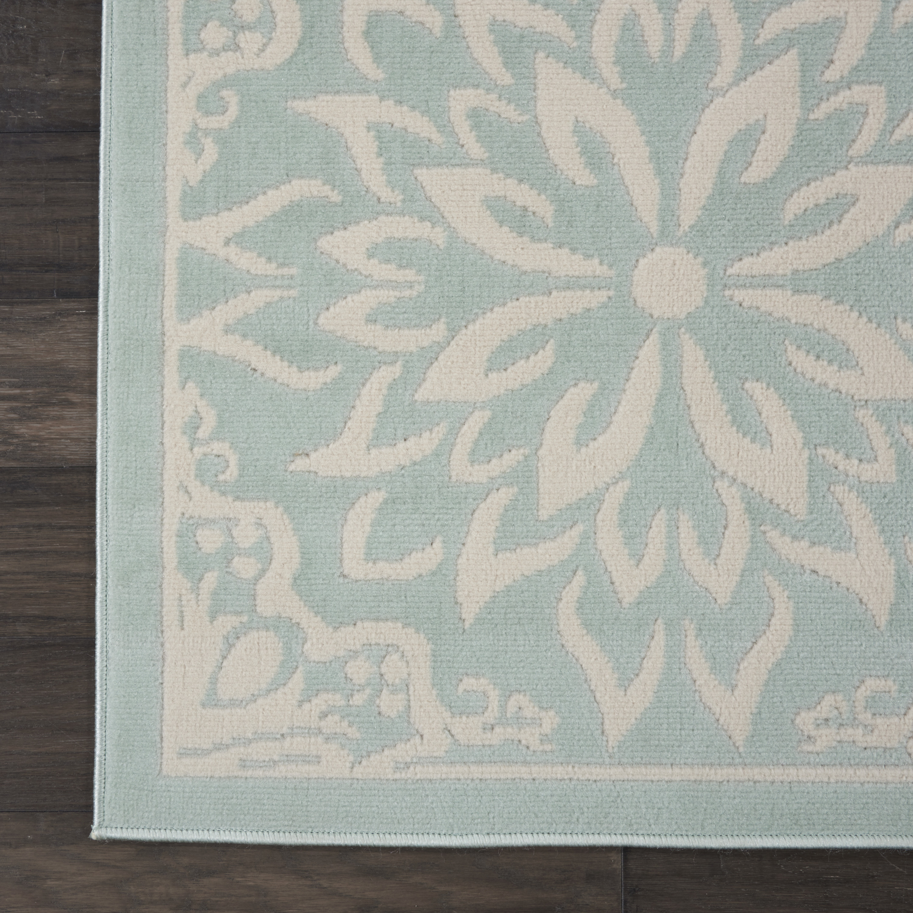 Nourison Jubilant 7'10" x 9'10" Ivory Green Farmhouse Indoor Rug