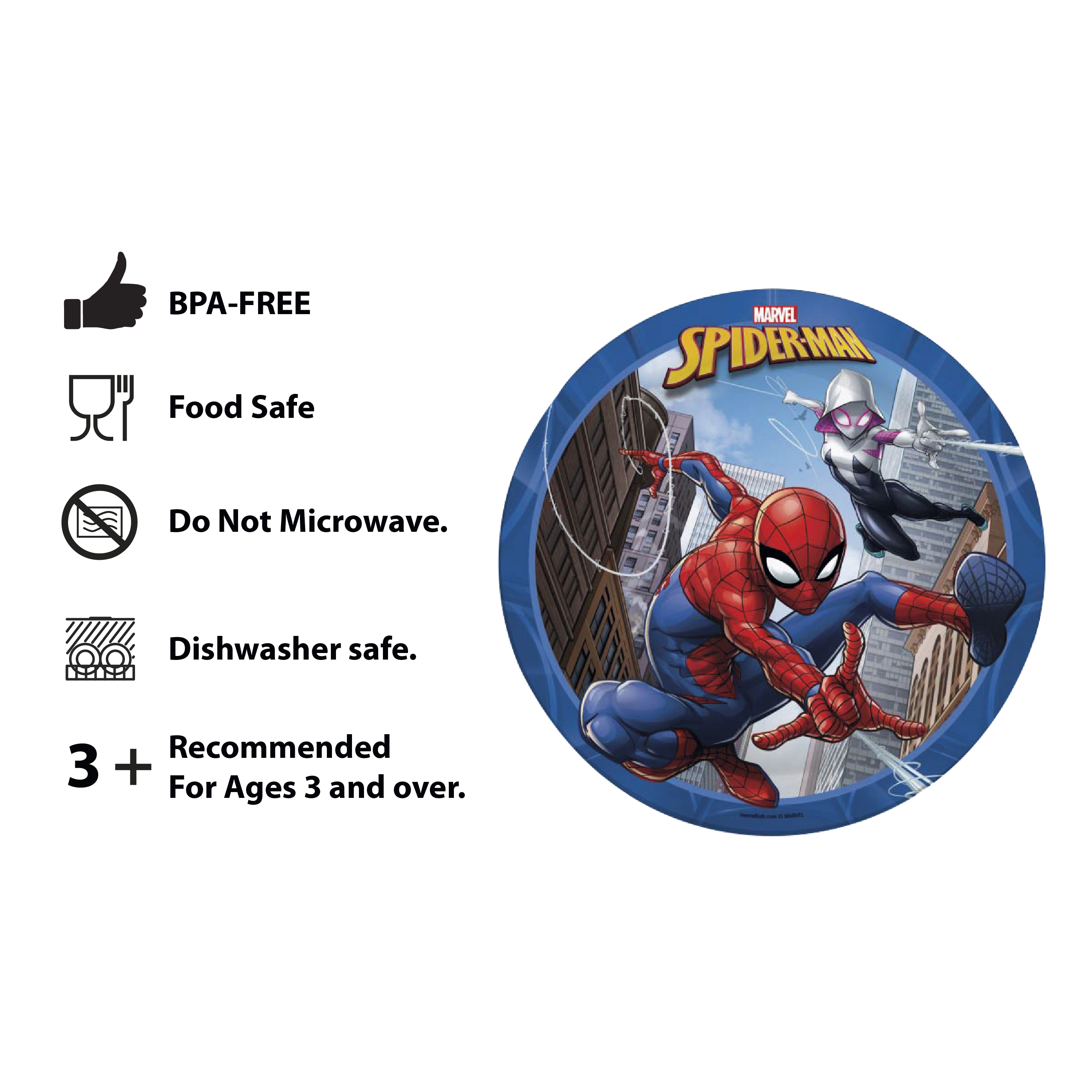 Marvel Comics Dinnerware Set, Spider-Man, 5-piece set slideshow image 6 Marvel Comics Dinnerware Set, Spider-Man, 5-piece set slideshow image 6