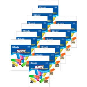 Neon Eraser Caps, 12-Count Pack, 12-Pack