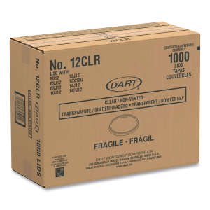 Dart, Non-Vented Container Lids, Plastic, Clear