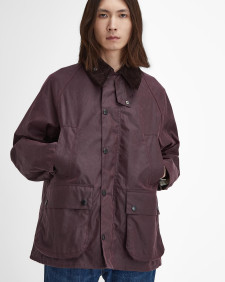 Oversized Bedale Waxed Jacket Bordeaux