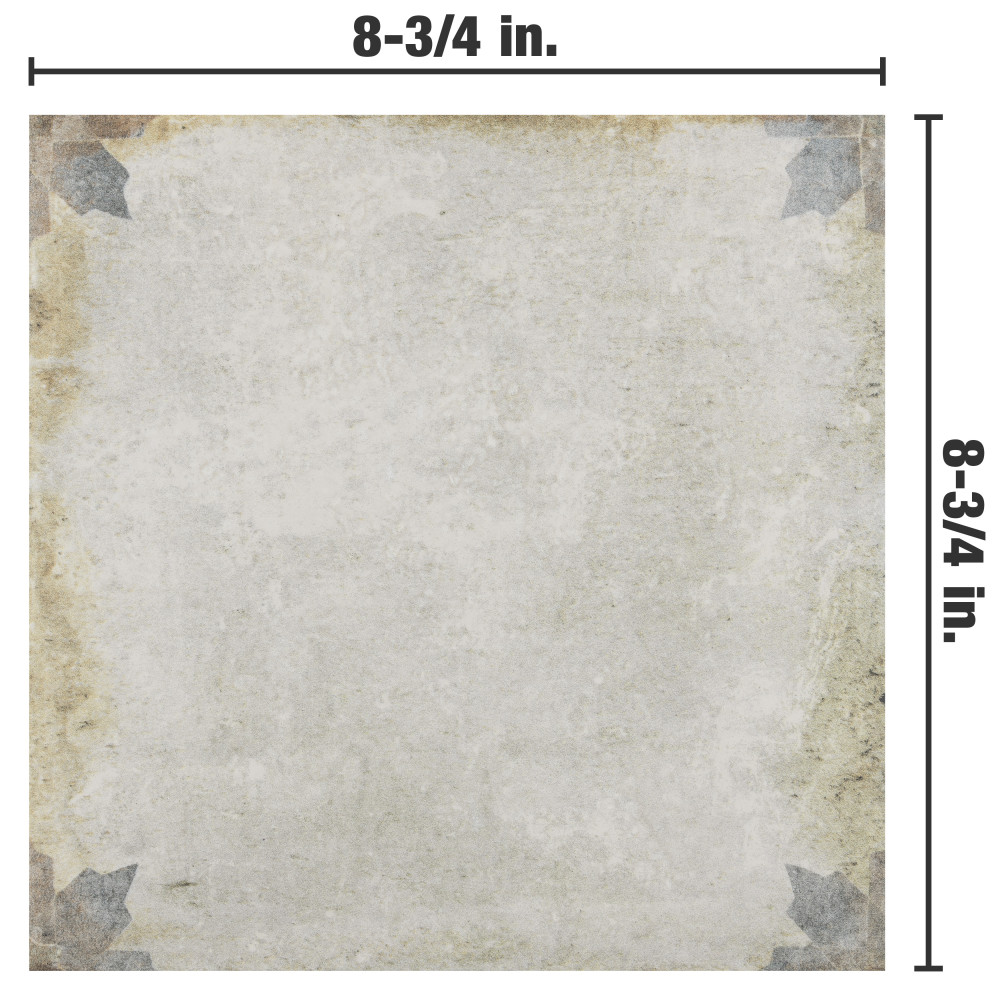 D’Anticatto Decor Arezzo 8-3/4 in. x 8-3/4 in. Porcelain Floor and Wall Tile