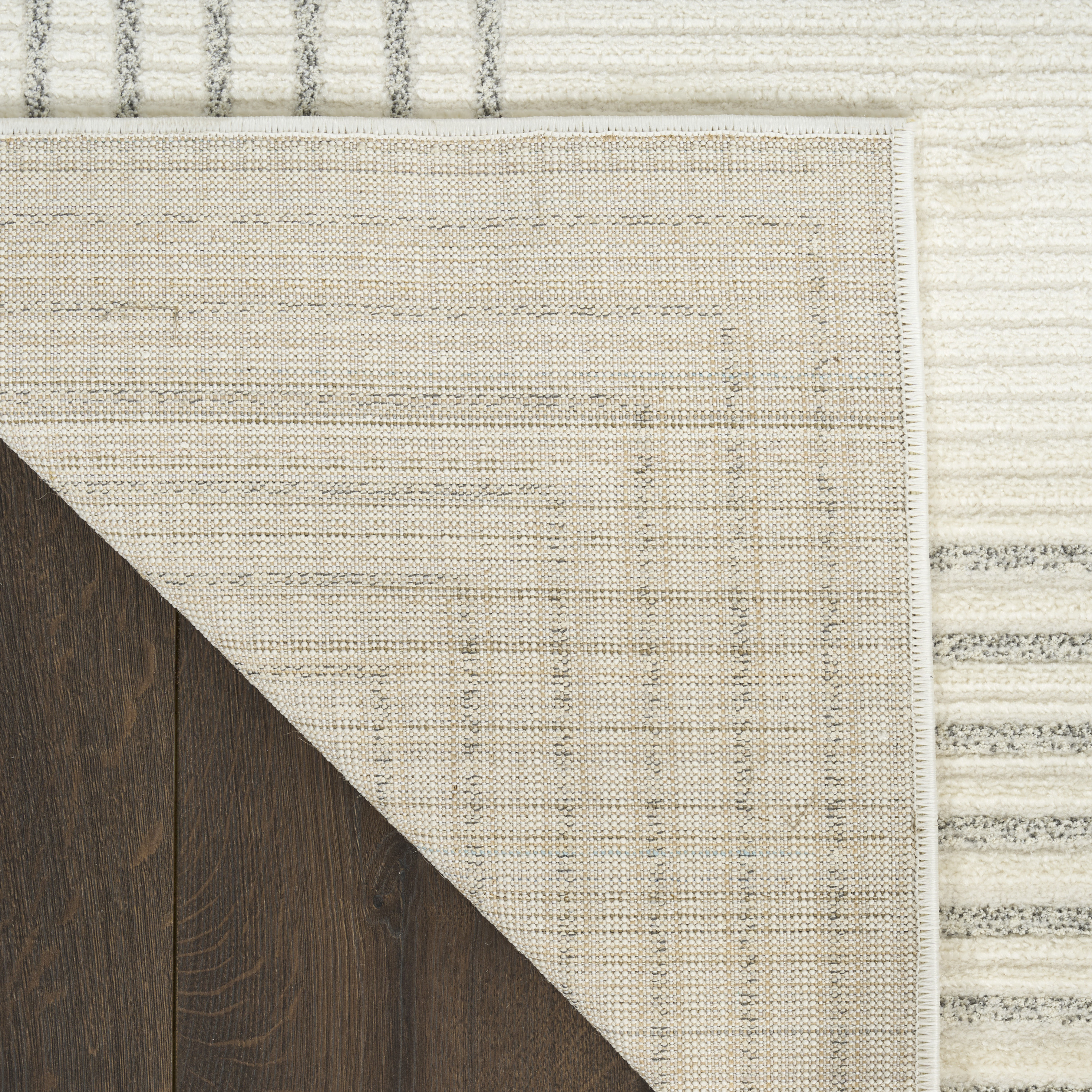 Nourison Ivory Hues 5'3" x 7'3" Ivory Grey Modern Indoor Rug