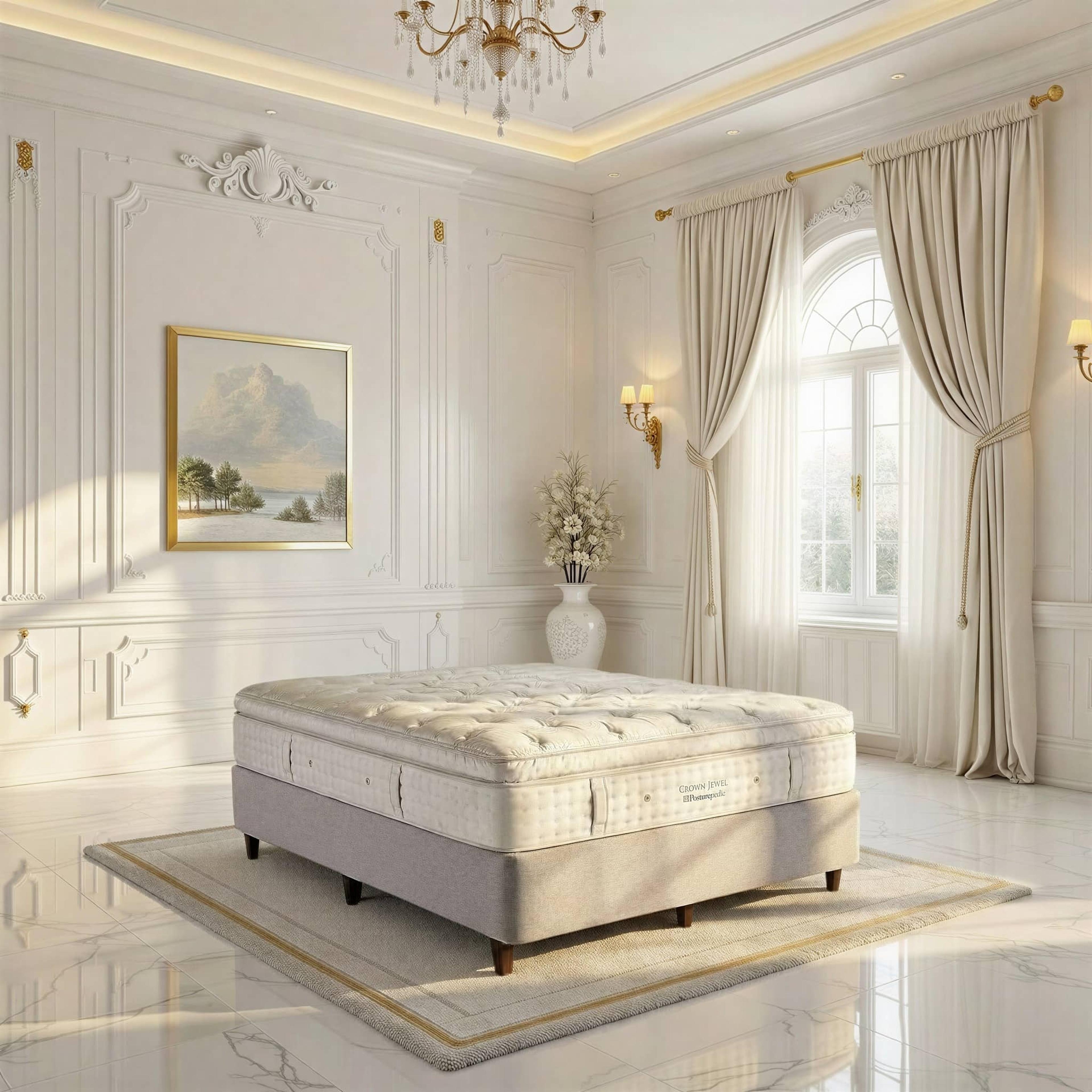 Lifestyle image of the  Sealy Crown Jewel 2021 Base, Bohdi Glacier from Forty Winks
