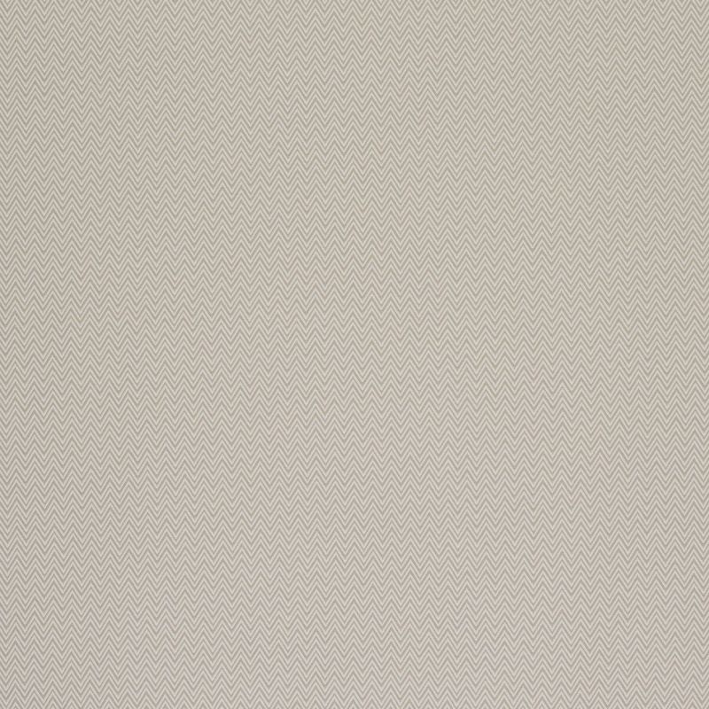 Beige herringbone (chevron) wallpaper with tightly repeating small V motif, covering entire wall; flat, neutral lighting highlights subtle woven texture and uniform, uninterrupted surface.