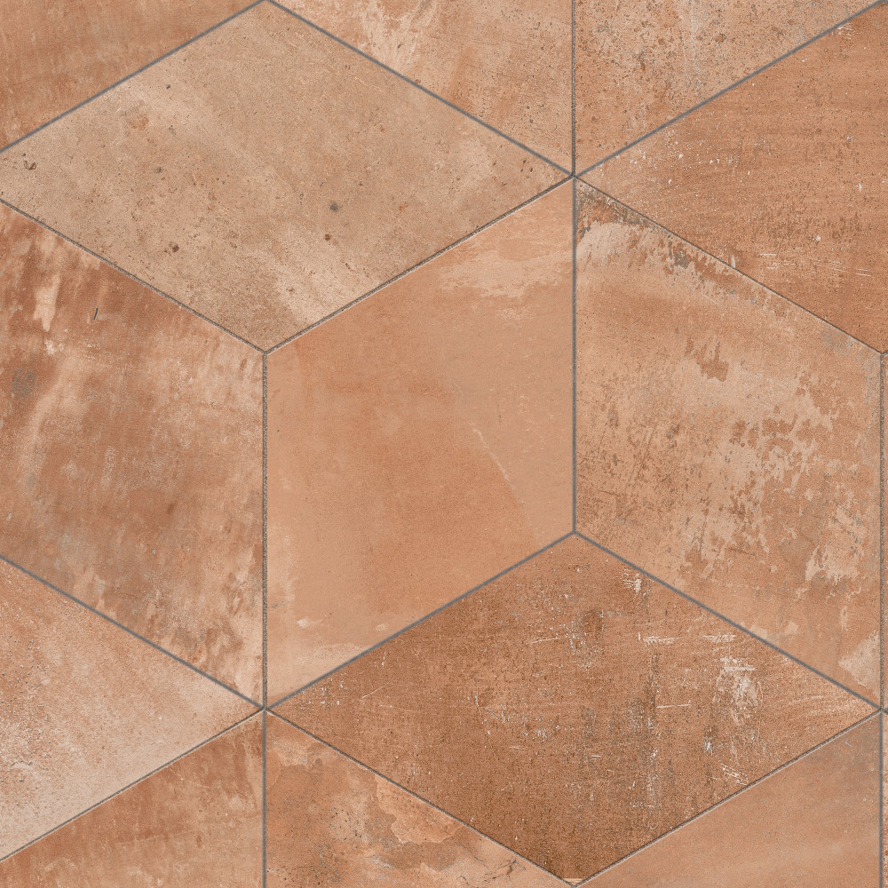 Argillos Hex Rhomboid Teja 20-1/2 in. x 23-5/8 in. Porcelain Floor and Wall Tile