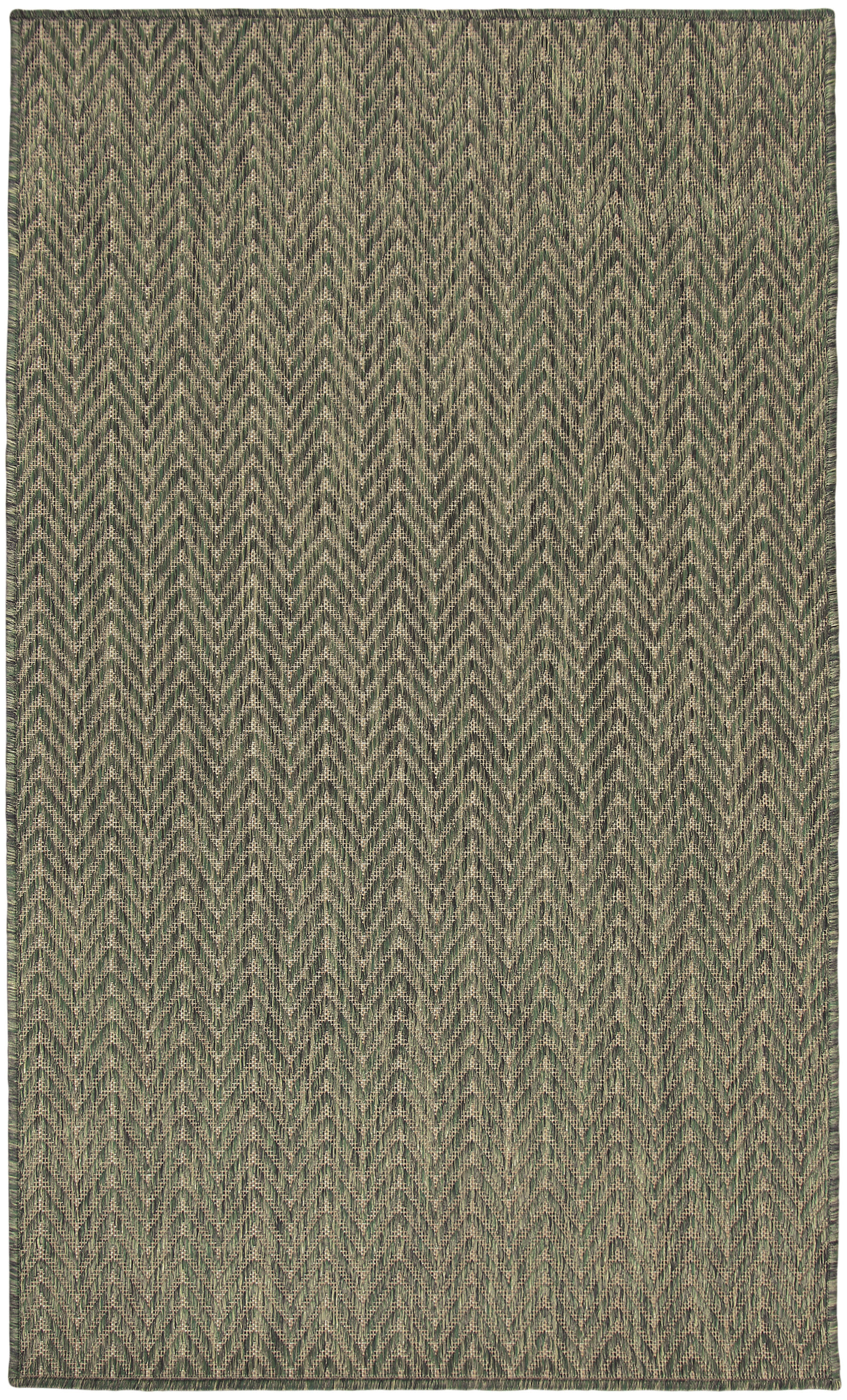 Nourison Horizon Indoor/Outdoor 3' x 5' Green Modern Rug