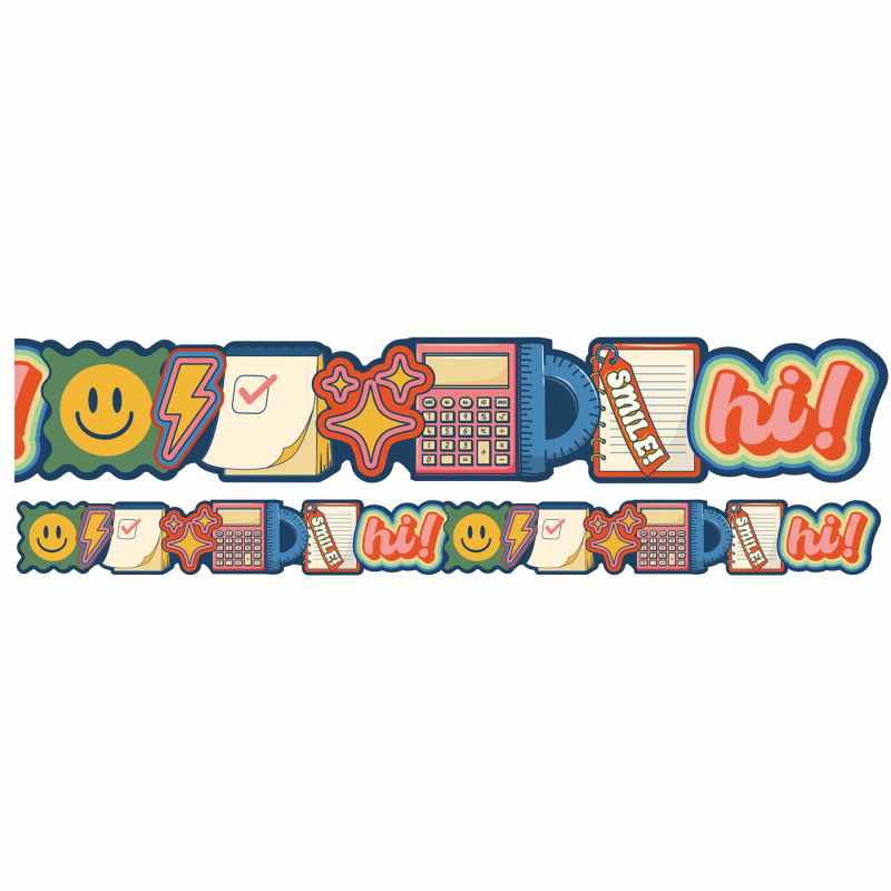 School Icons Extra Wide Deco Trim, 37 Feet