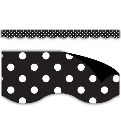 Black Polka Dots Magnetic Border