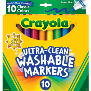 Ultra-Clean Markers, Broad Line, Classic Colors, Pack of 10