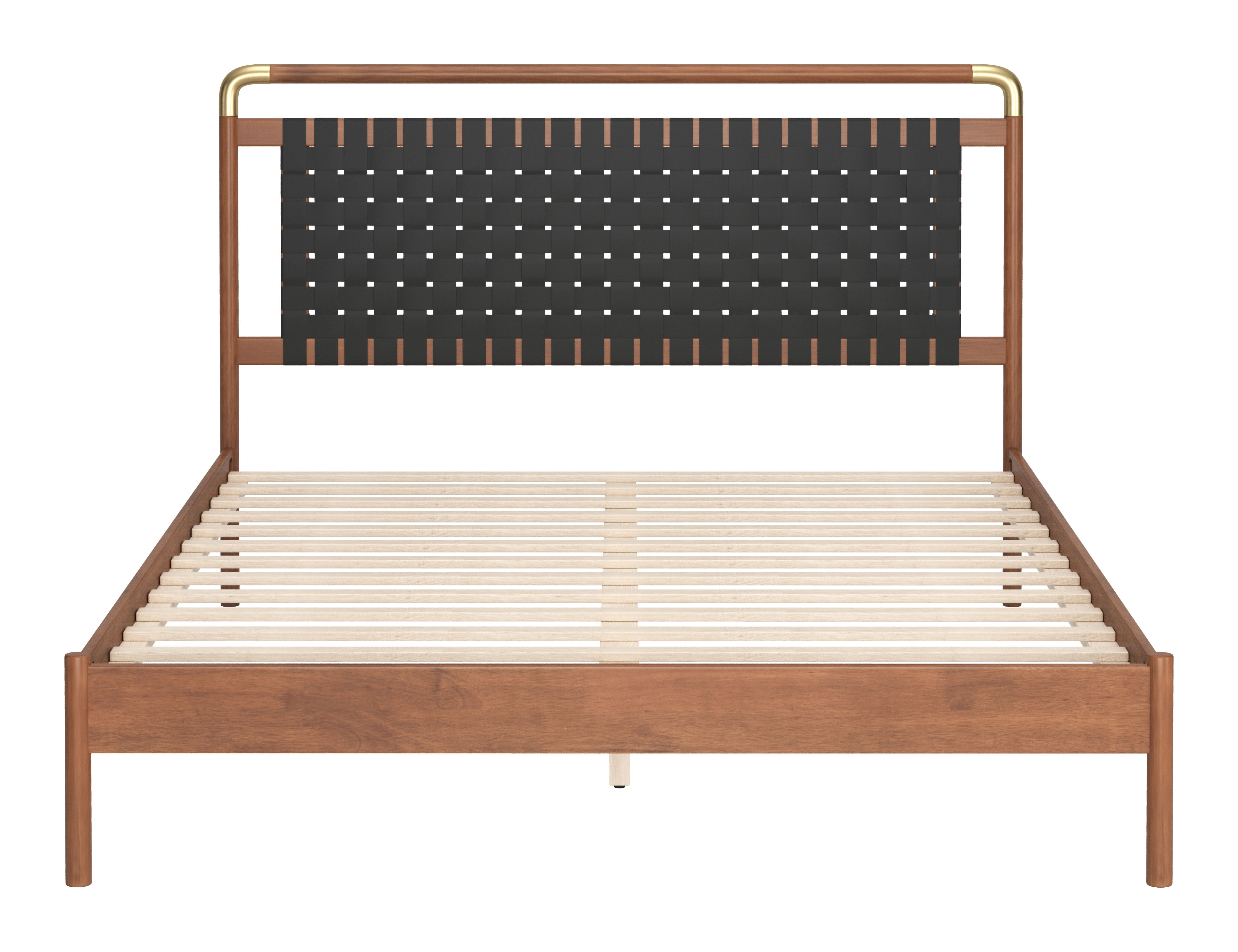 Netz Queen Bed Black & Walnut product image