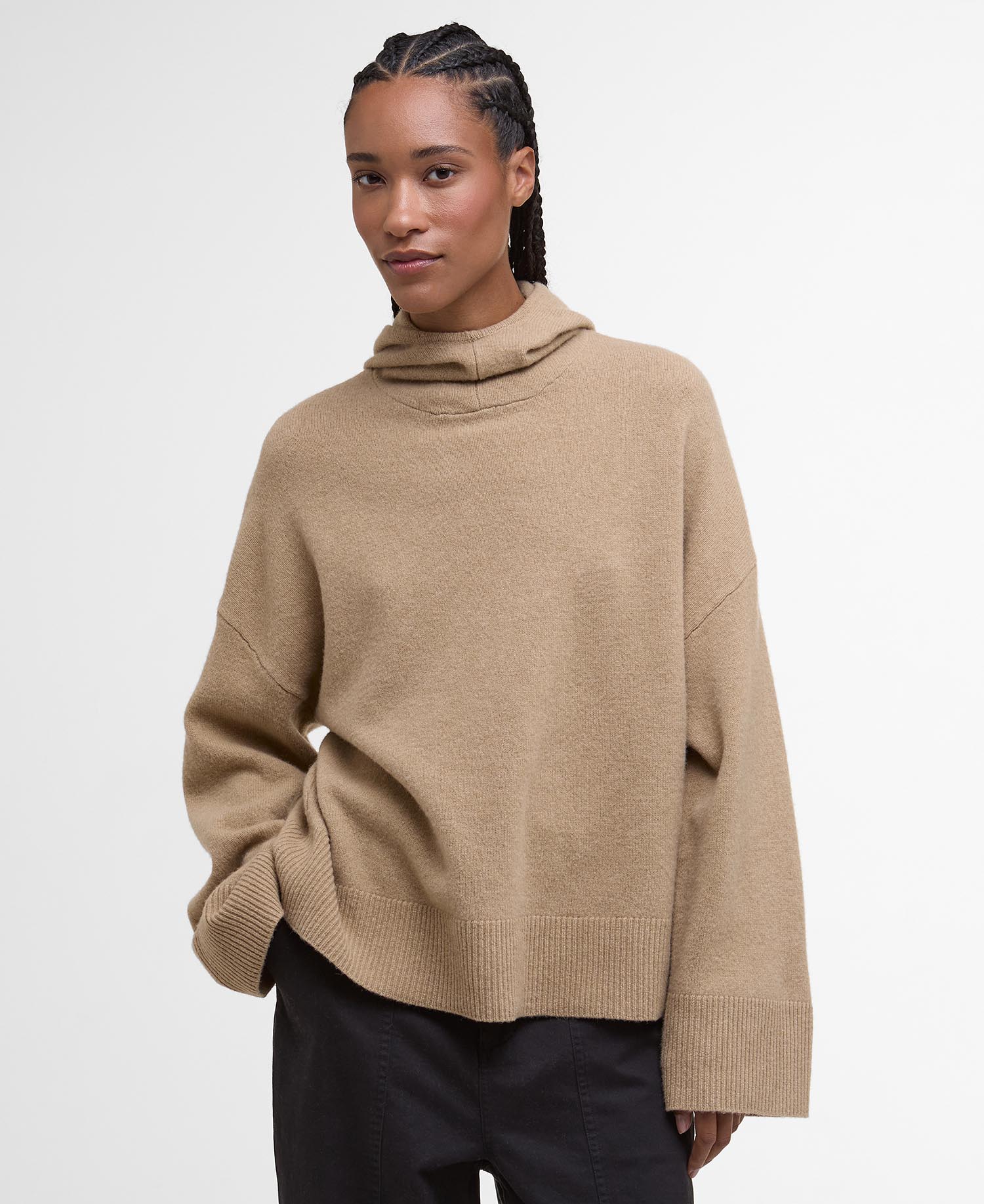 Evette Oversized Knitted Hoodie image number 0