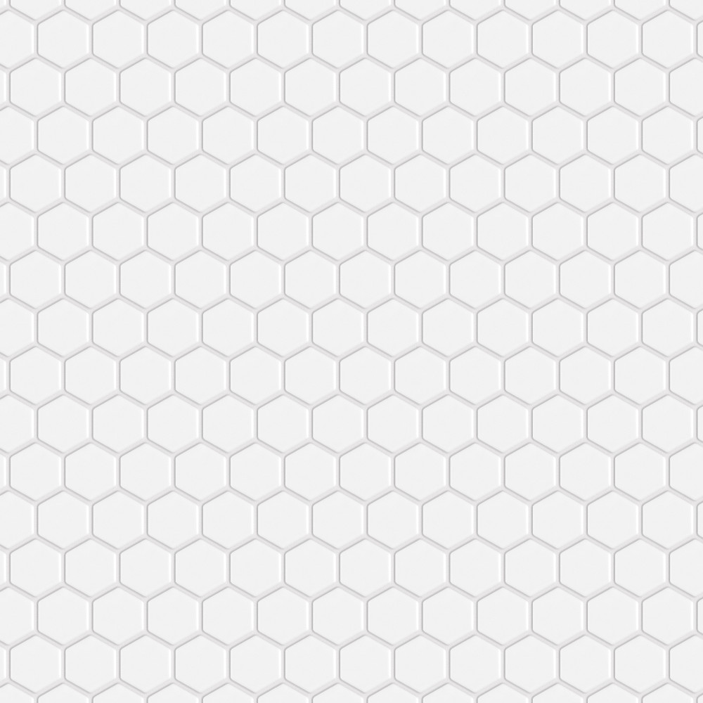 Metro 1″ Hex Matte White 10-1/4 in. x 11-7/8 in. Porcelain Mosaic Tile