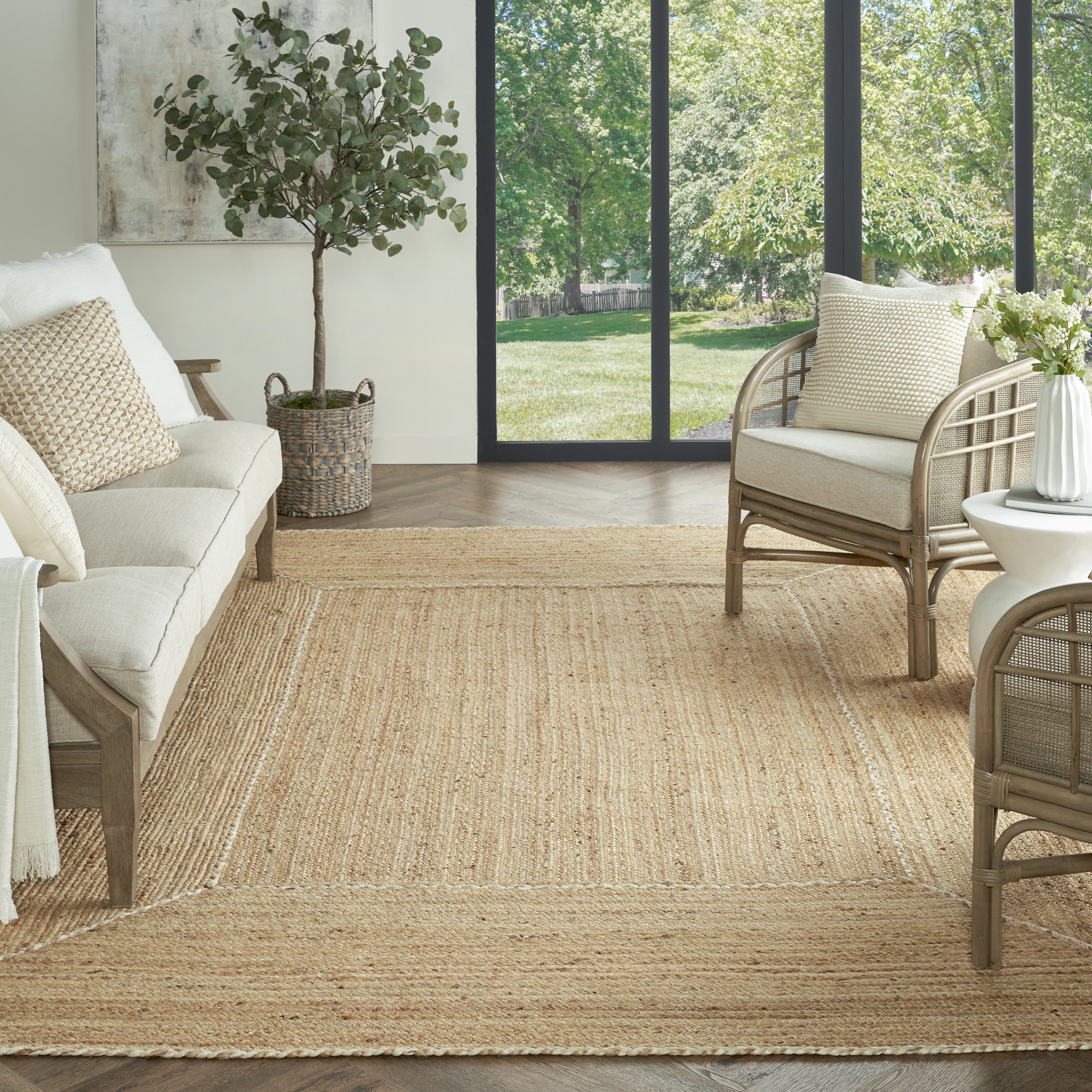 Nourison Terrazzo Jute 8' x 10' Natural Farmhouse Indoor Rug