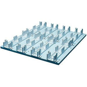 Telecom Backboard-Full Module with Brackets;Blue full module wood backboard providing up to sixteen (16) 25-pair terminations.
