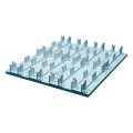Telecom Backboard-Full Module with Brackets;Blue full module wood backboard providing up to sixteen (16) 25-pair terminations.