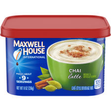 Maxwell House International Chai Latte Cafe Beverage Mix, 9 oz Canister