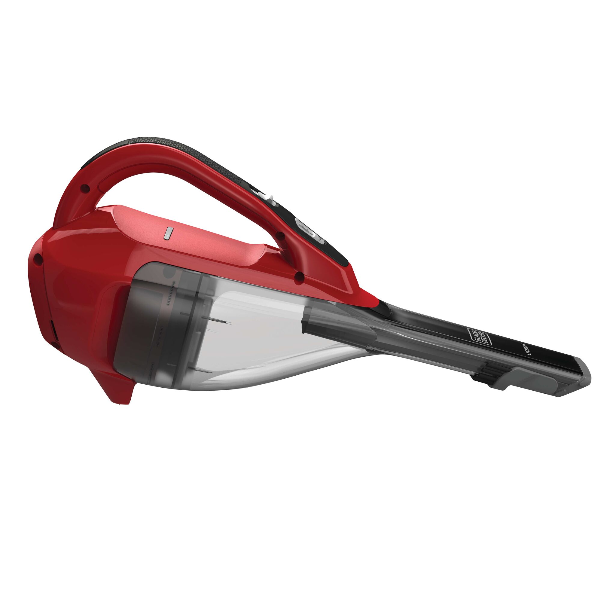 Side profile of dustbuster Advanced Clean cordless hand vacuum.