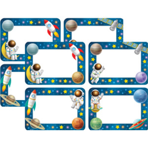 2-Pack Outer Space Crew Name Tags/Labels-Multi-Pack