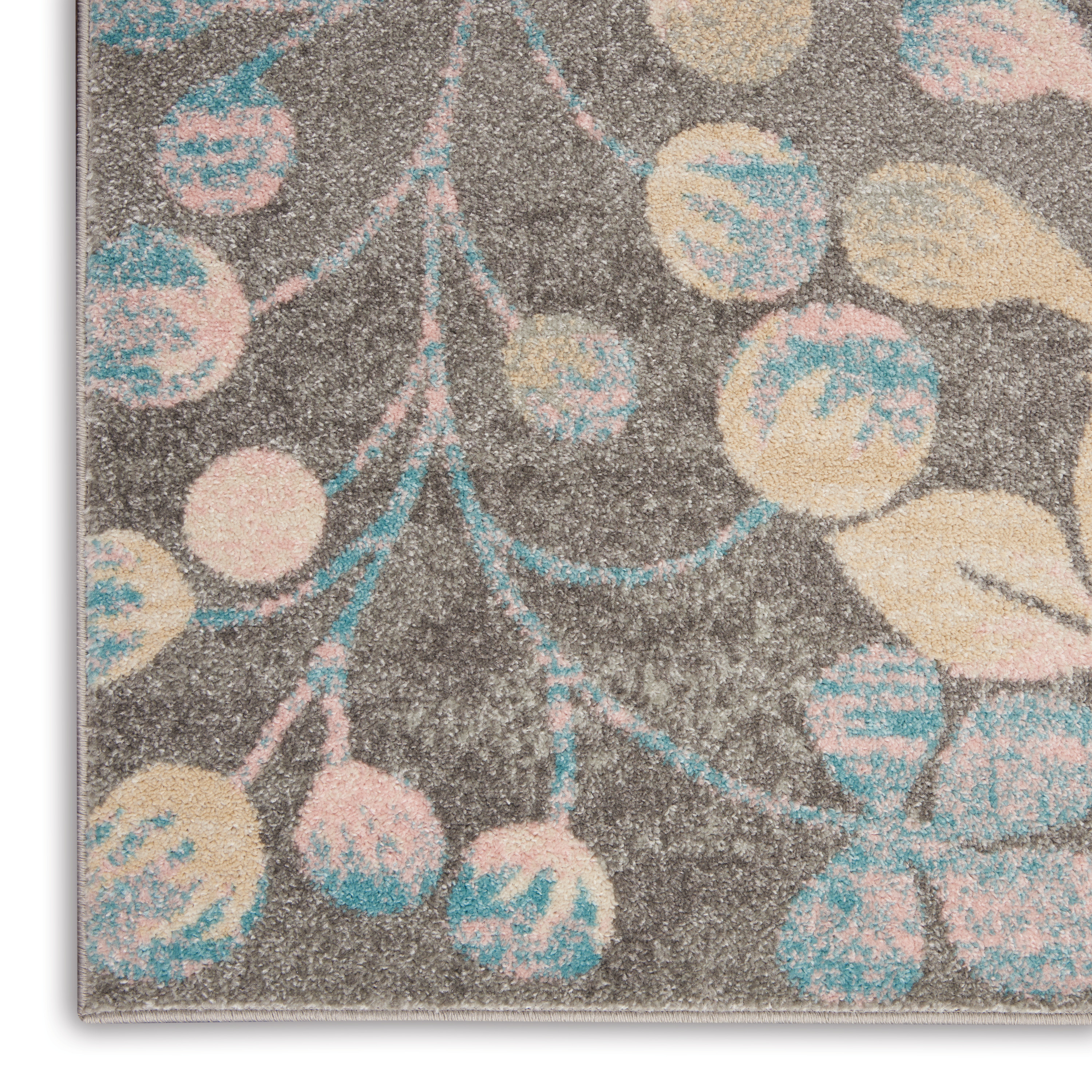 Nourison Tranquil 6' x 9' Grey Beige Farmhouse Indoor Rug