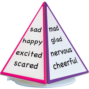 Spin & Write Pyramid™ Rotating 4-Sided Dry-Erase Board