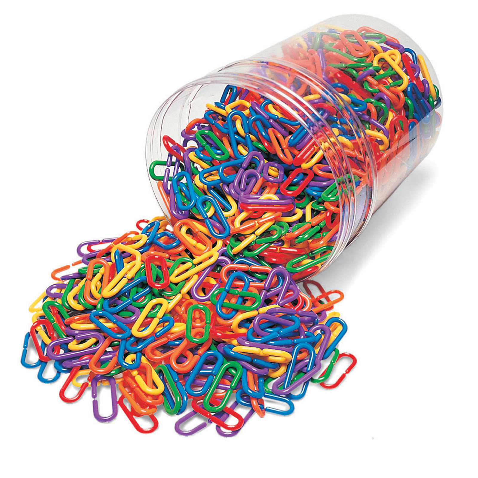 Learning Resources Link 'N' Learn Rainbow Links in a Bucket, Set of 1000 image number null