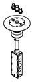 RC7AFFTC Series Poke-Thru Assembly Flush Furniture Feed Scrub Water Gasket Included Black