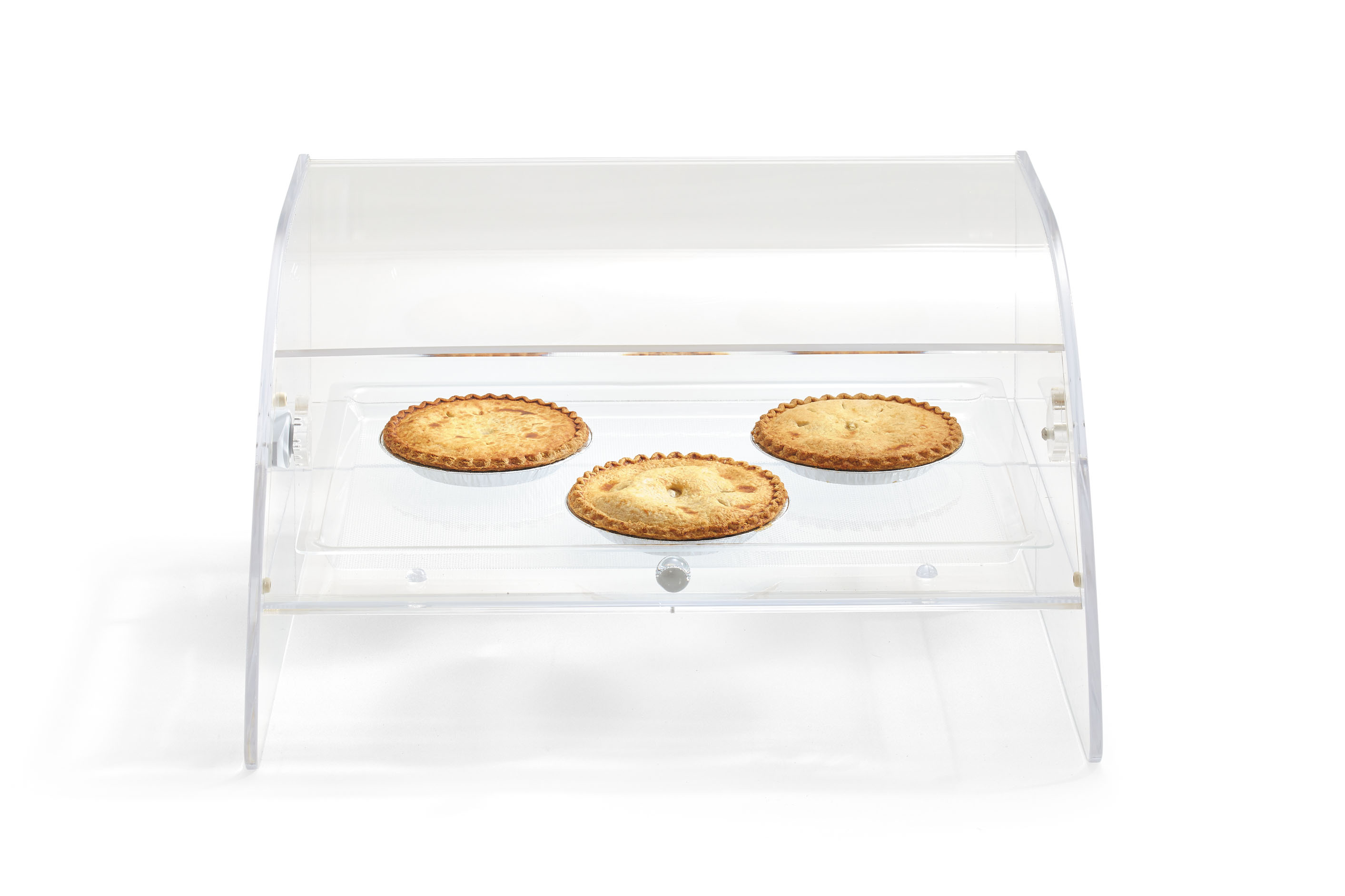 Extralarge baked goods display case with front access