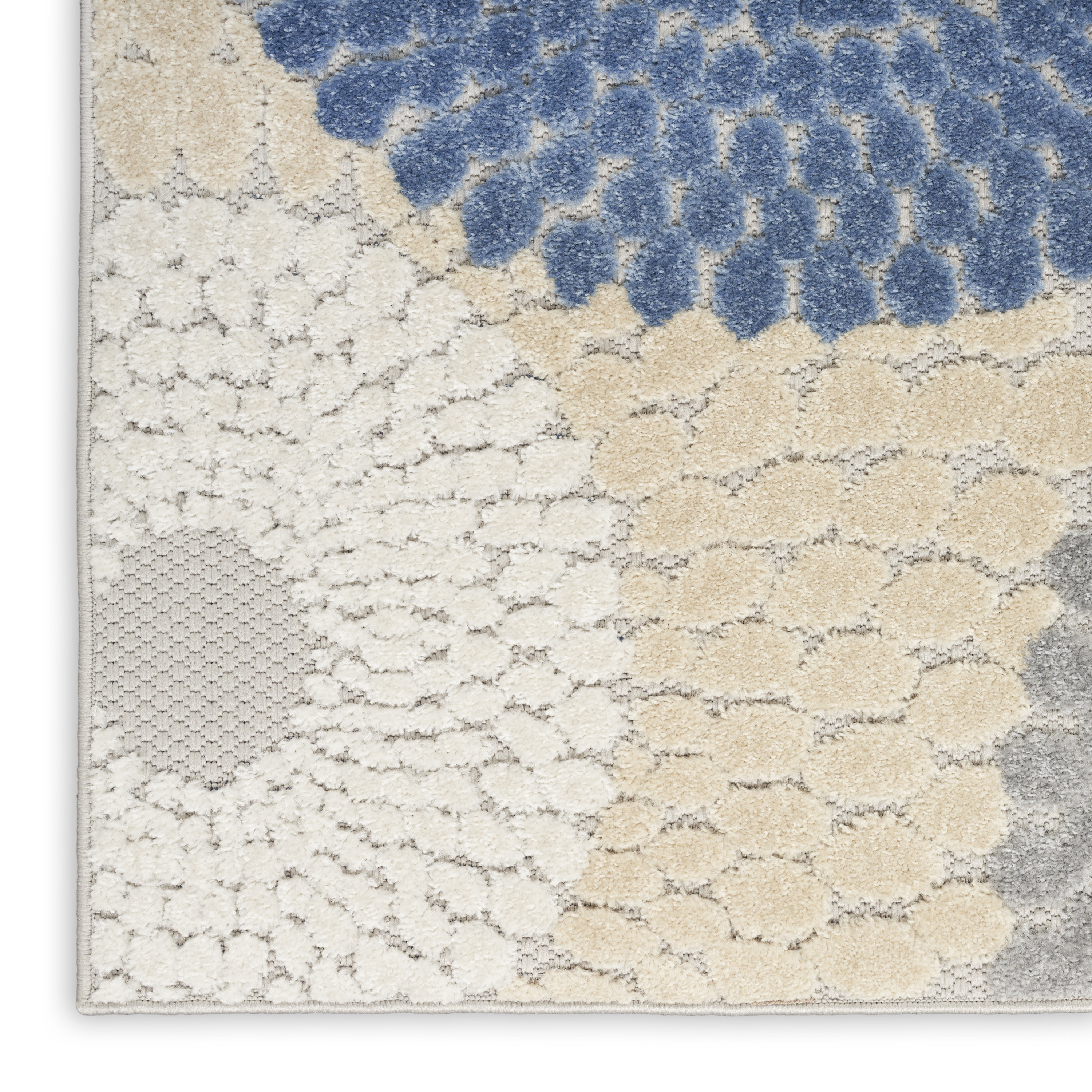 Nourison Aloha 6' x 9' Blue Grey Modern Rug