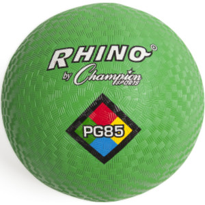 Rhino Playground Balls, 8-1/2"D, Two Ply, Nylon Wound, Green