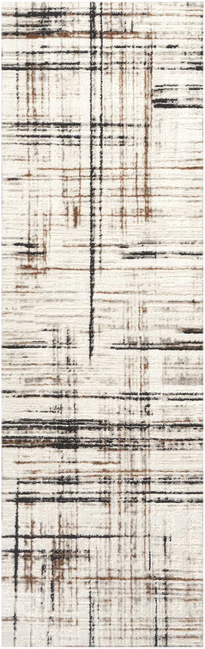 Calvin Klein CK029 Captivating 2'3" x 7'3" Ivory Multicolor Modern Indoor Rug