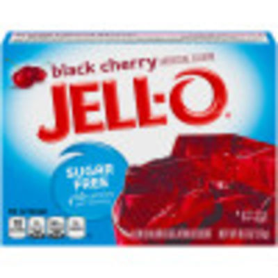 Jell-O Black Cherry Sugar Free Gelatin Dessert, 0.6 oz Box