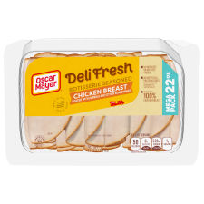 Oscar Mayer Deli Fresh Rotisserie Seasoned Chicken Breast Sliced Deli Meat Mega Pack, 22 oz. Tray