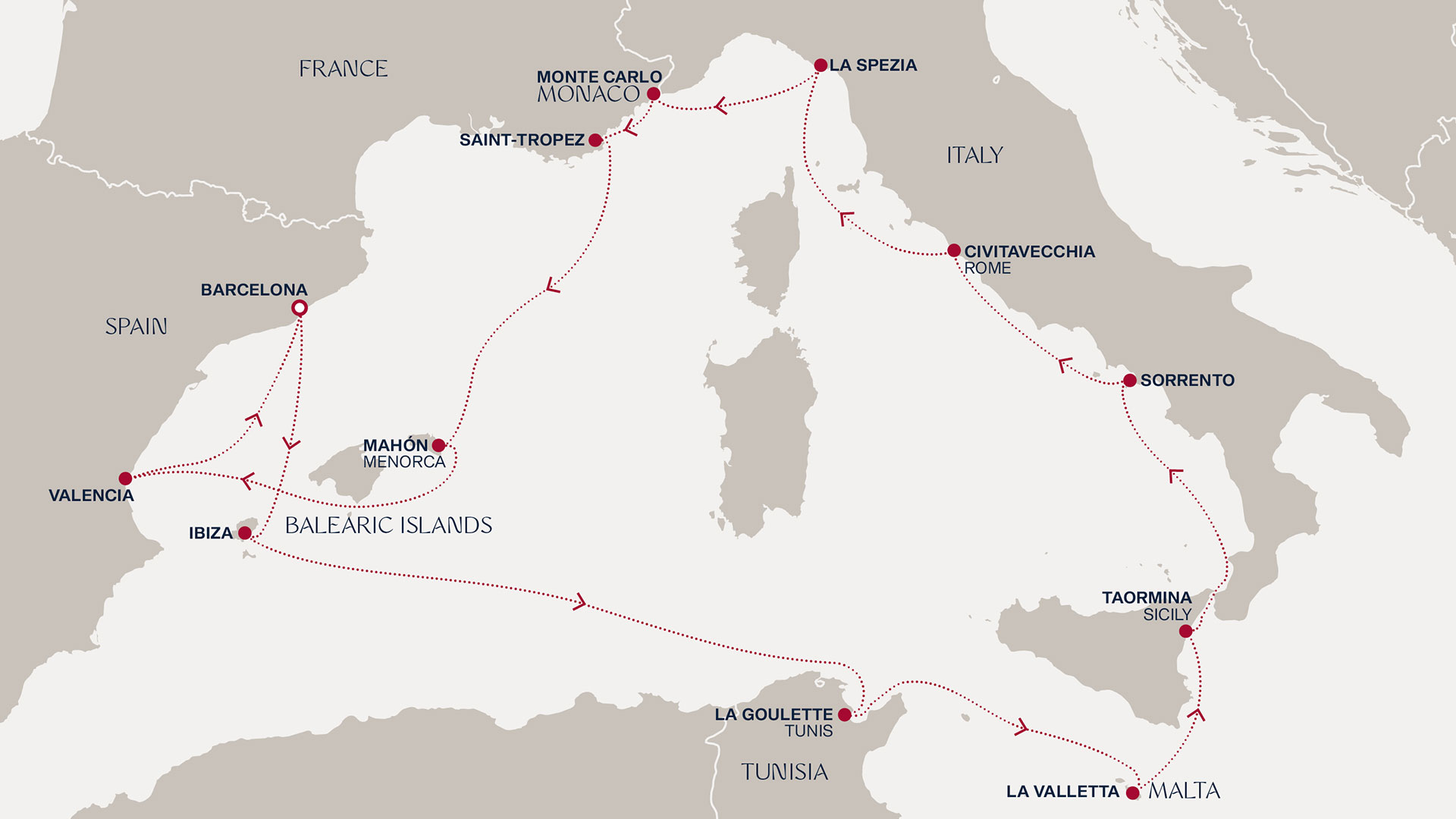 Itinerary map