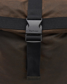 Field Roll-Top Waxed Backpack Olive-Black