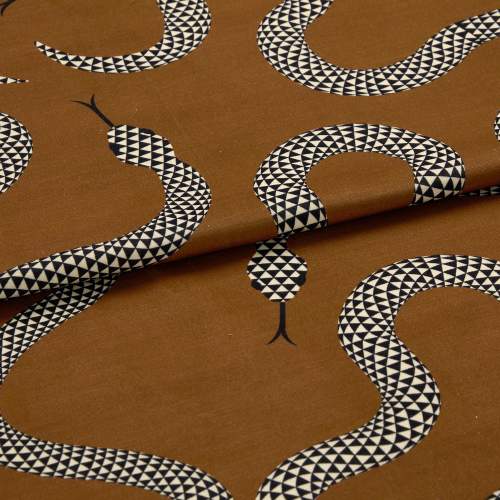 Eden Snake Rust Velvet Roman blind