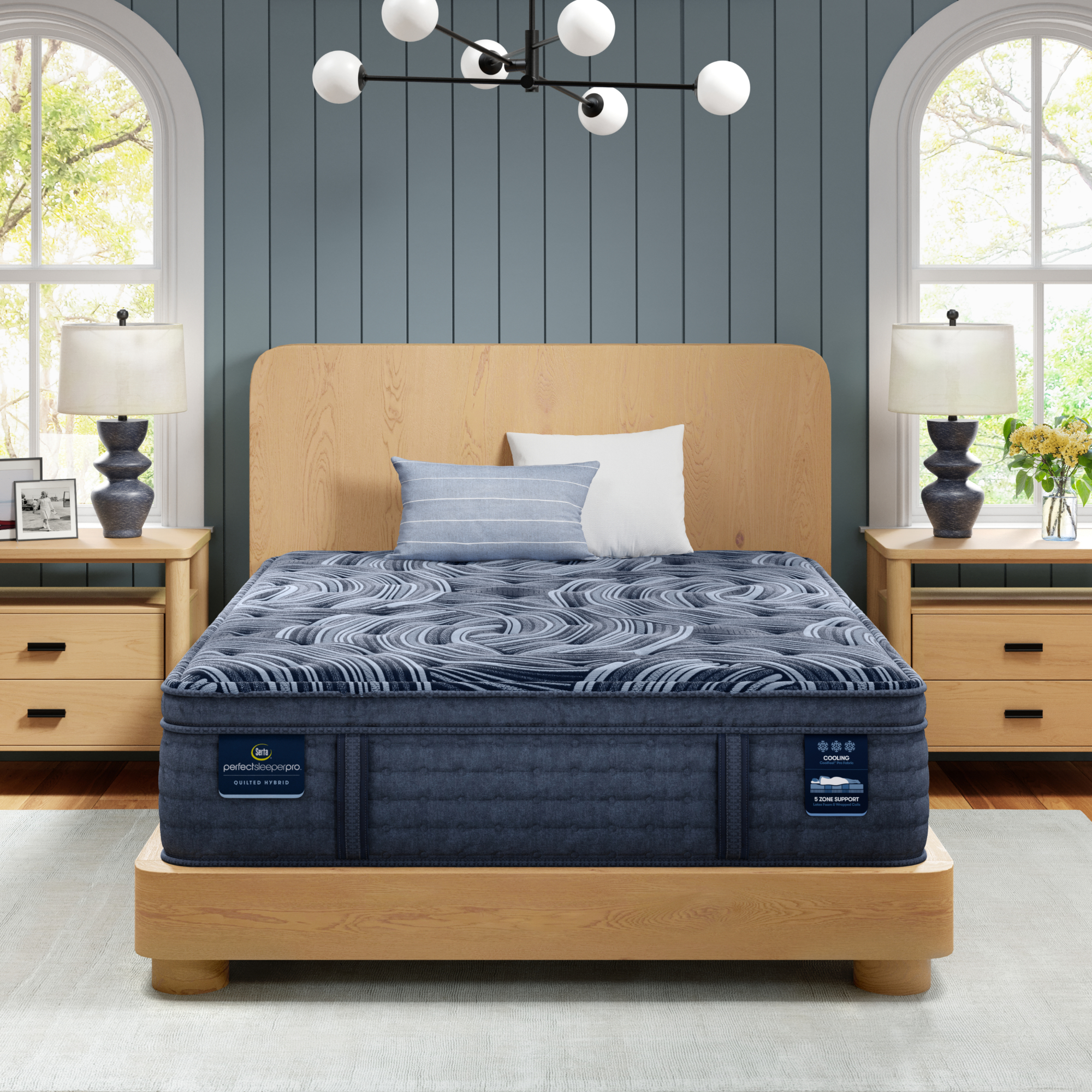 Serta Perfect Sleeper Pro Valais 15" Latex Hybrid Plush Pillow Top Mattress