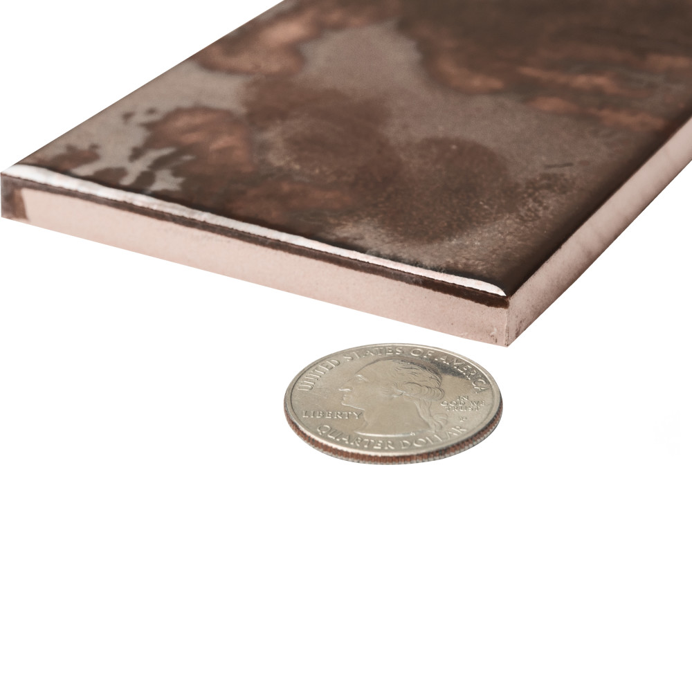 Joliet Dark Amber 3 in. x 12 in. Ceramic Wall Tile