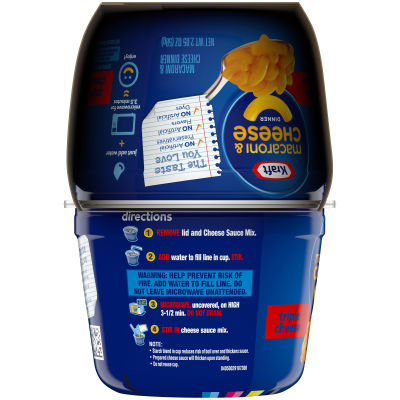 Kraft Triple Cheese Macaroni & Cheese Dinner, 4 ct Pack, 2.05 oz Cups