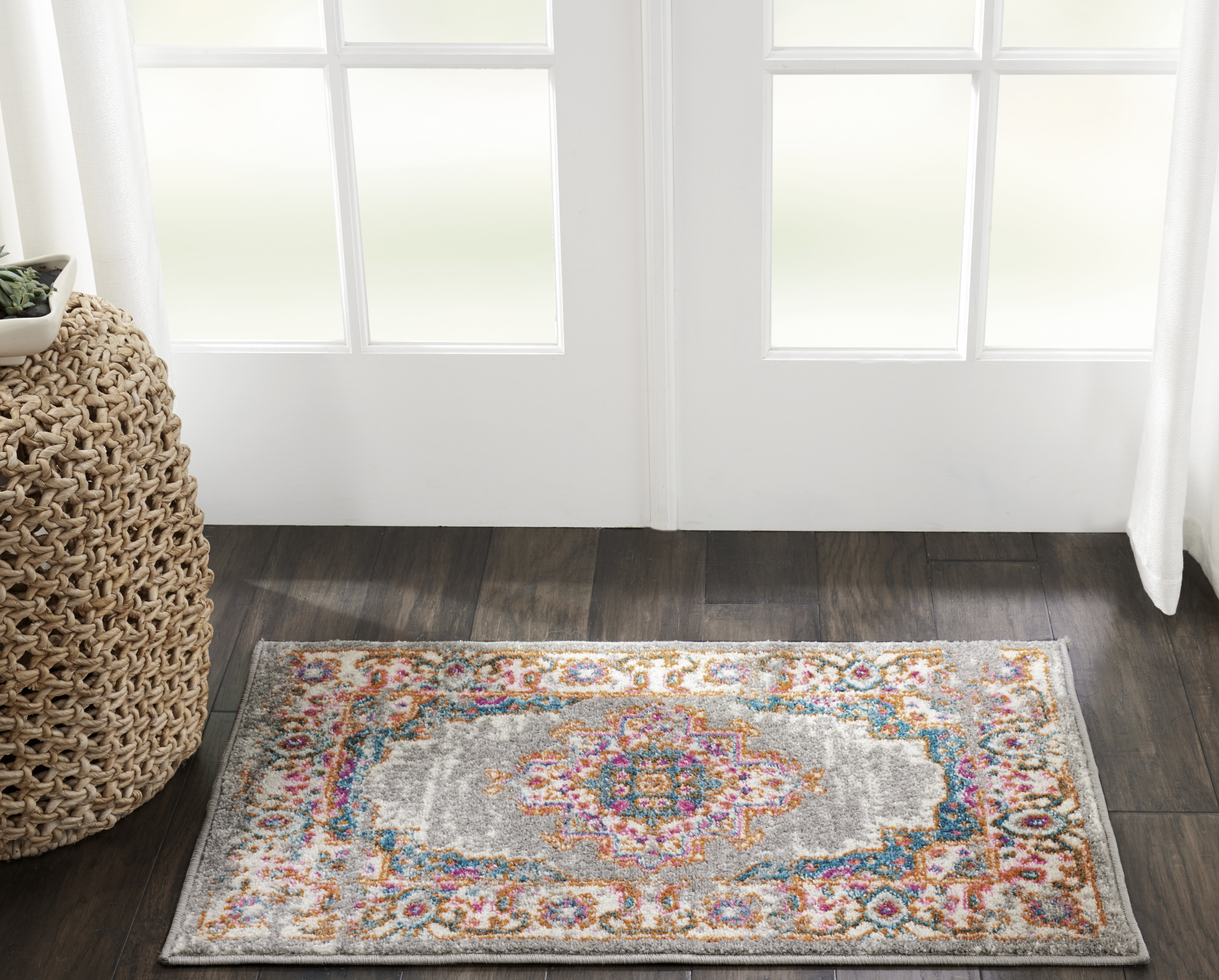 Nourison Passion 1'10" x 2'10" Grey Bohemian Indoor Rug