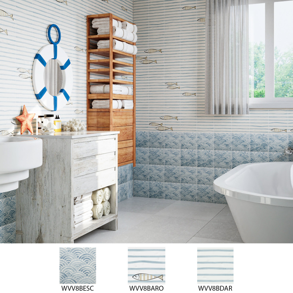 Berta Escalas 7-7/8 in. x 7-7/8 in. Ceramic Wall Tile